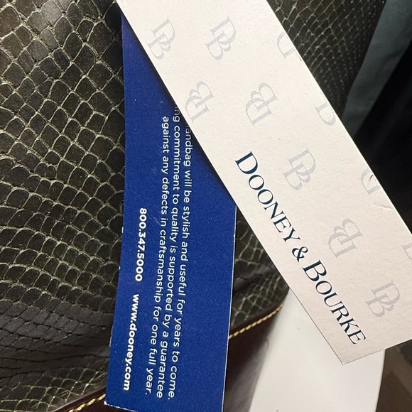 Dooney & Bourke Metallic Python Embossed Leather Collection - Shopper Tote • NWT - Picture 10 of 10